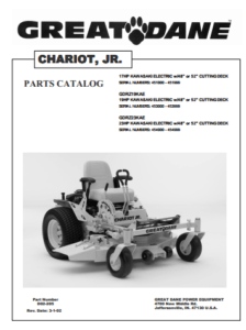 Great Dane Chariot Jr Parts Lookup Manual - ProGreen Plus | Knoxville ...